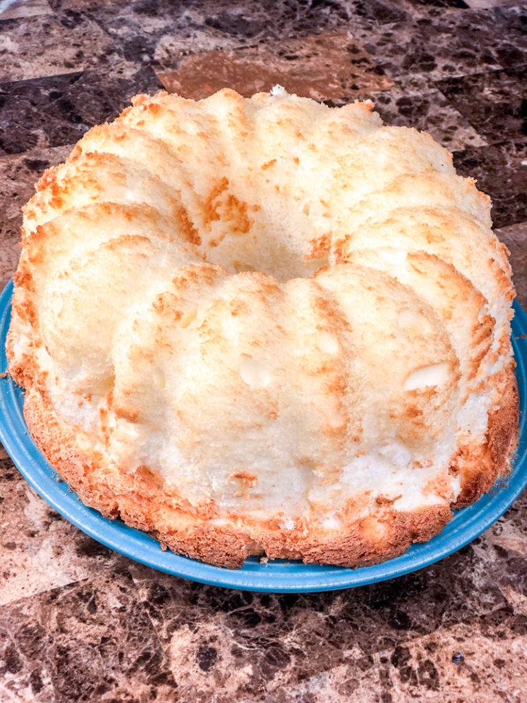 Easy Angel Food Cake Baked in a Bundt Pan