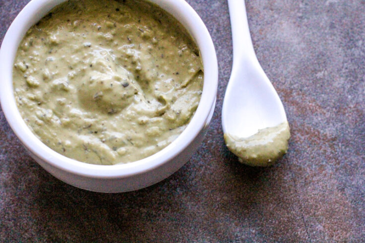 Easy Creamy Herb Pesto Dip | A Great Game Day Recipe