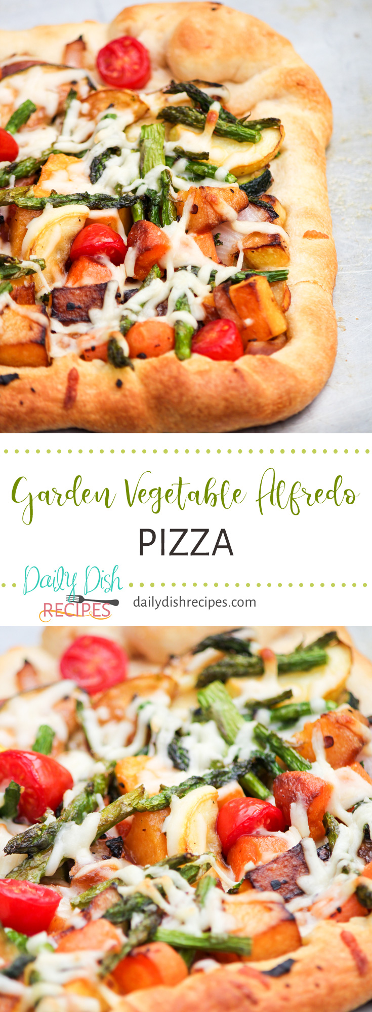 Garden Vegetable Alfredo Pizza Daily Dish Recipes