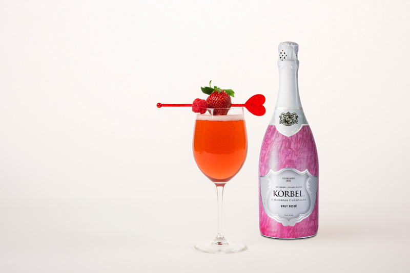 Valentine's Korbel Ruby Rose Cocktail