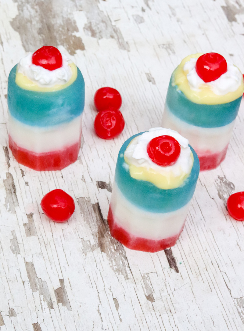 Red White Blue Patriotic Pudding Firecrackers