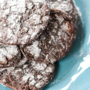 Dark Chocolate Coffee Crinkle Cookies Featured Image