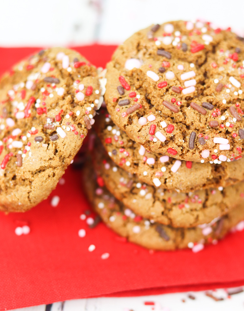 Gingerbread Sprinkle Cookies 