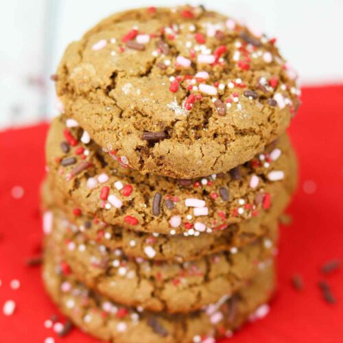 Gingerbread Sprinkle Cookies Featured Image