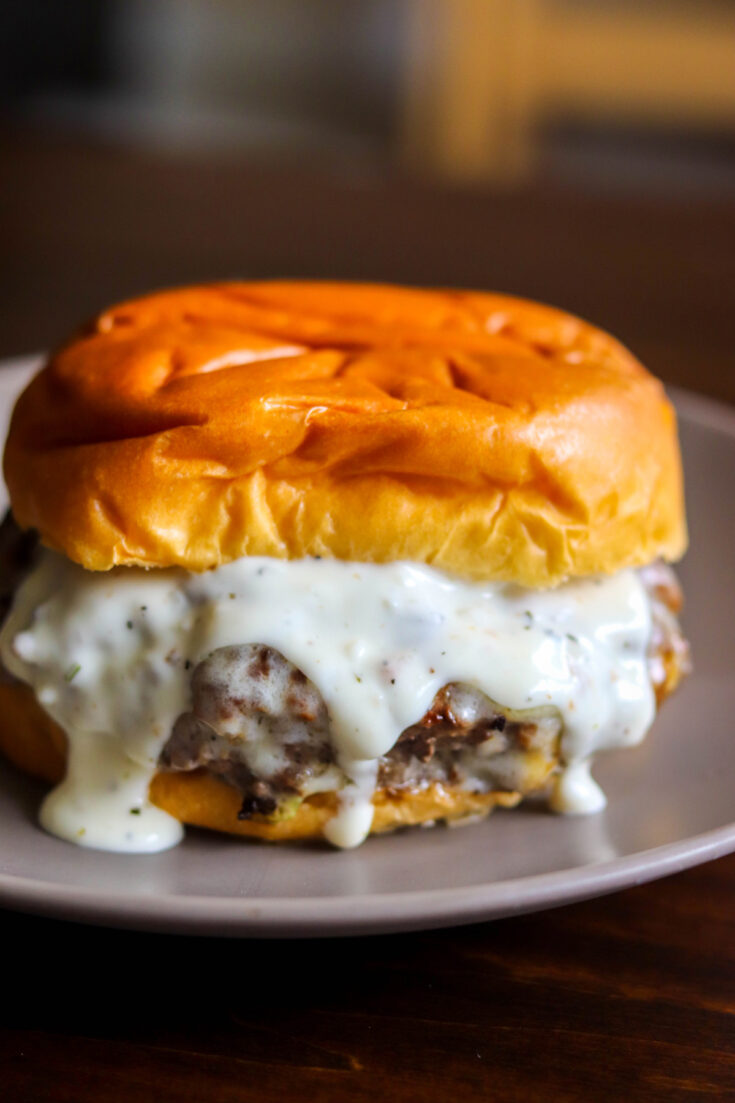 Garlic Overload Burgers With Creamy Garlic Burger Sauce