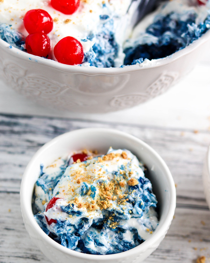 Patriotic Blueberry Jello Cheesecake Salad