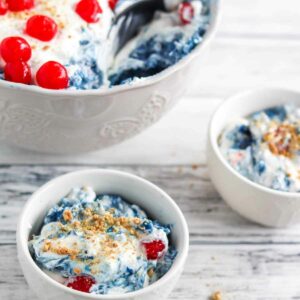 Patriotic Blueberry Jello Cheesecake Salad