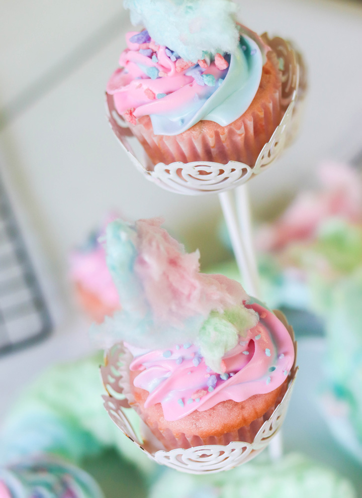 Cotton Candy Cupcakes