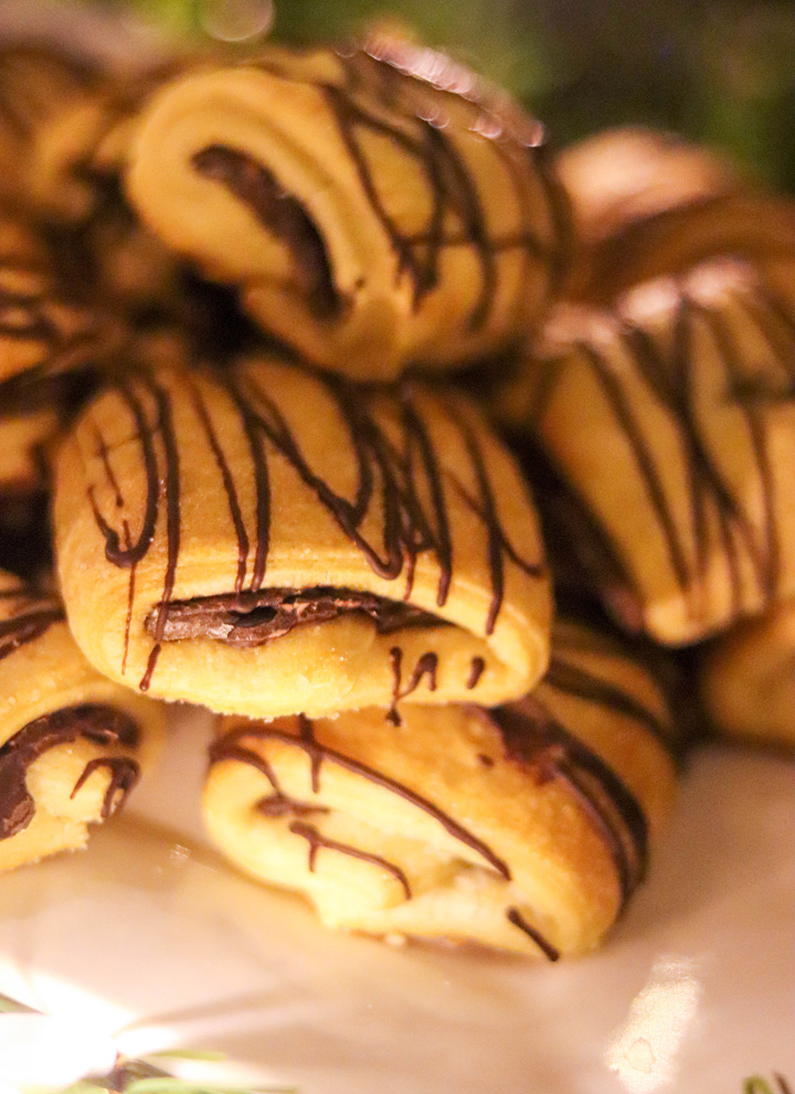 Dark Chocolate Pecan Croissant Cookies
