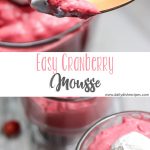 Pin for Pinterest of Easy Cranberry Mousse