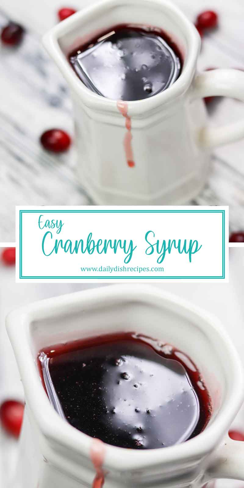 Easy Cranberry Syrup Pin