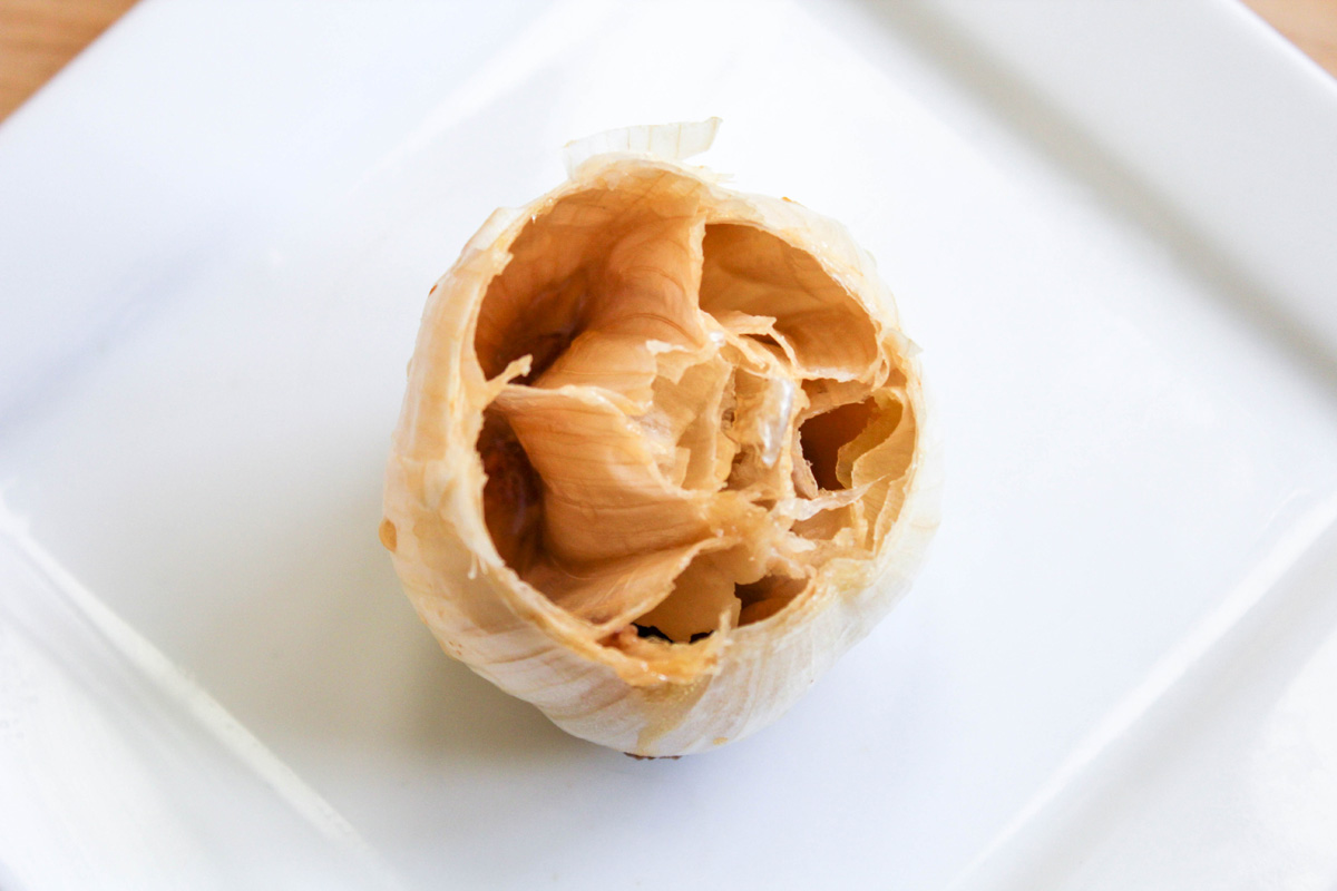 How to Roast Garlic - Empty Garlic Clove