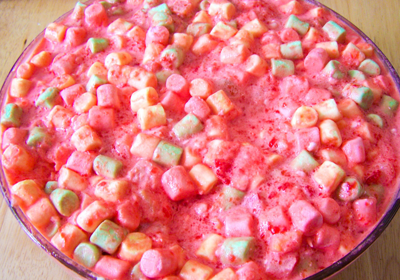 Vintage Cherry Marshmallow Jello Salad