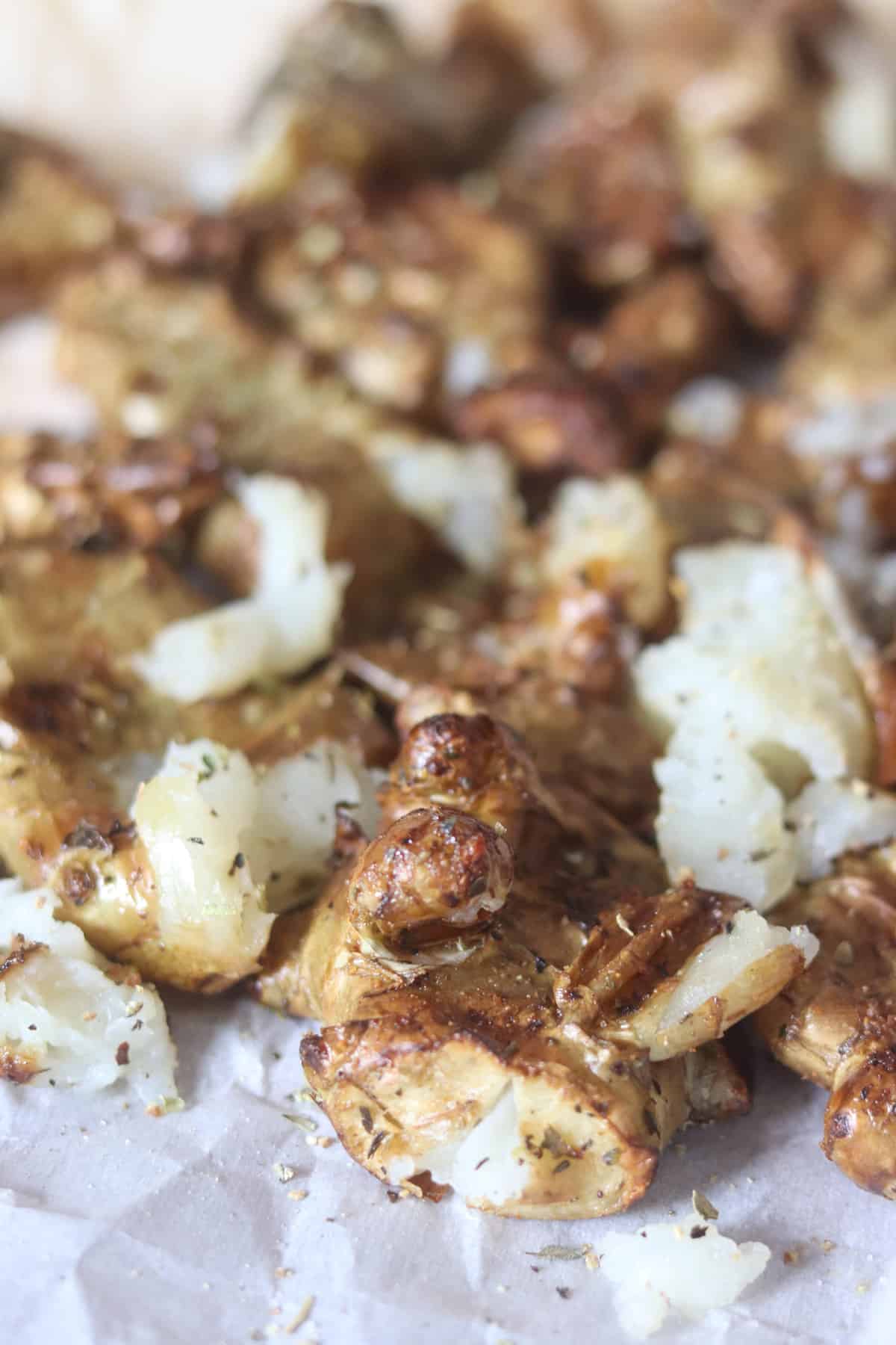 Air Fryer Butter and Herb Smashed Sunchokes