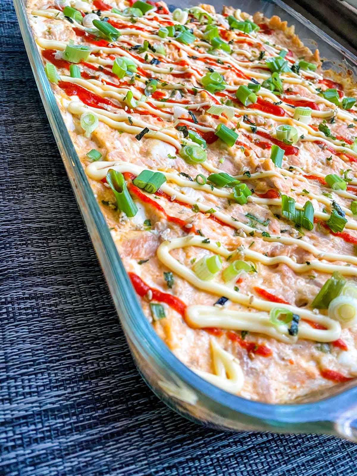 Salmon Sushi Bake Recipe in a Casserole Dish