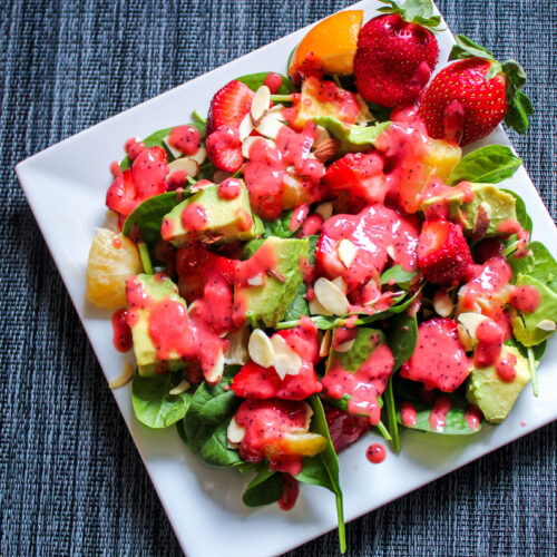 Strawberry Lemon Avocado Spinach Salad