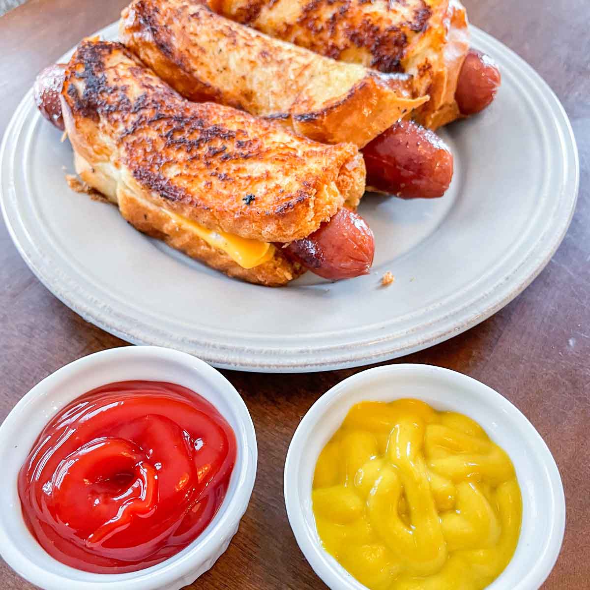 Air Fryer Grilled Cheese Hot Dogs Featured Image