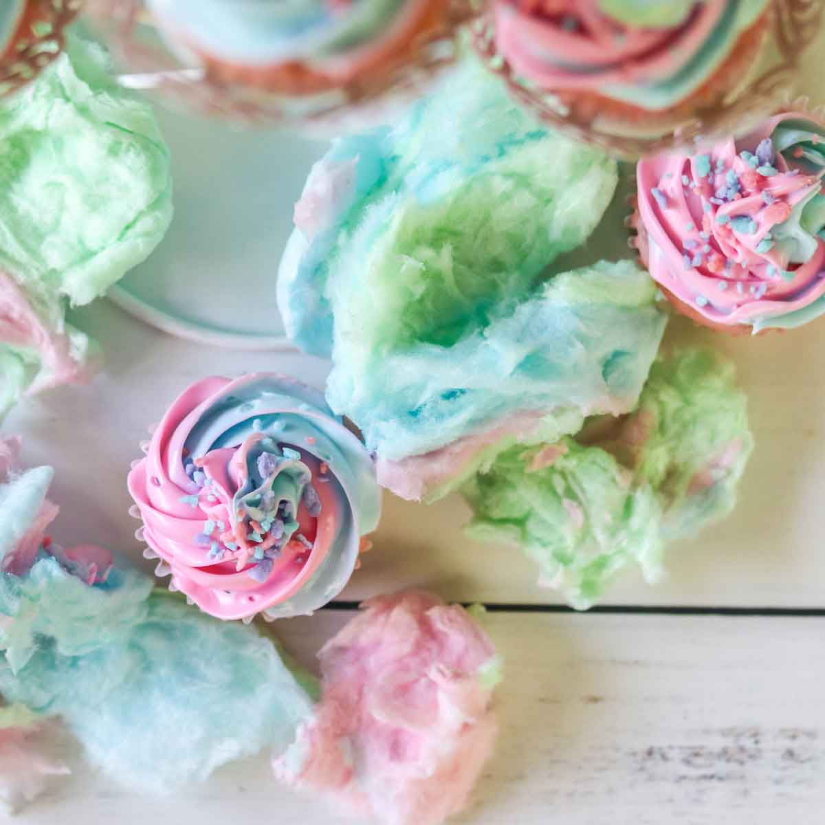 Cotton Candy Cupcakes Featured Image
