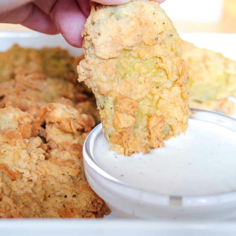 Homemade Fried Pickles with From Scratch Buttermilk Ranch Recipe