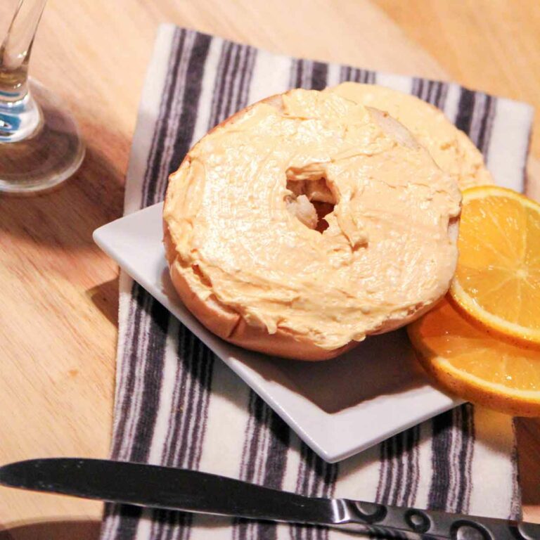 Mimosa Cream Cheese Spread for Bagels or Toast