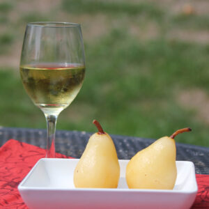 Cinnamon Poached Pears with Wine Featured Image