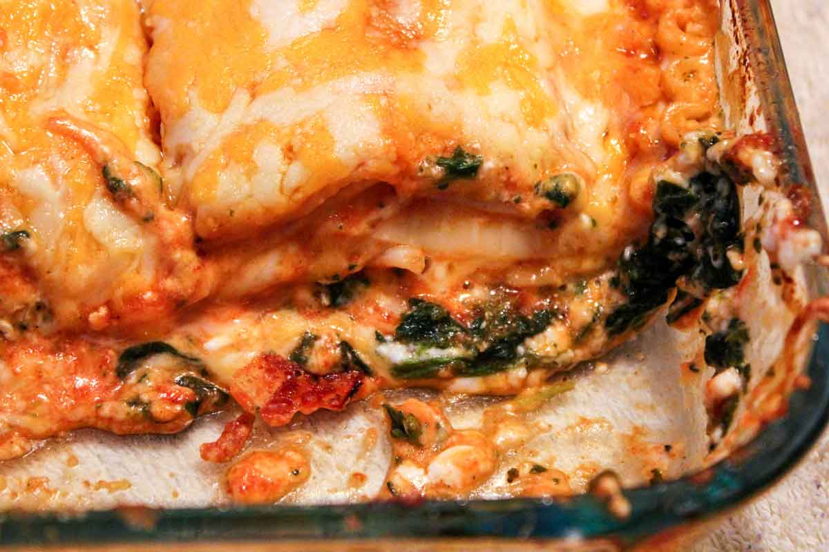 Homemade Lasagna in a Pan