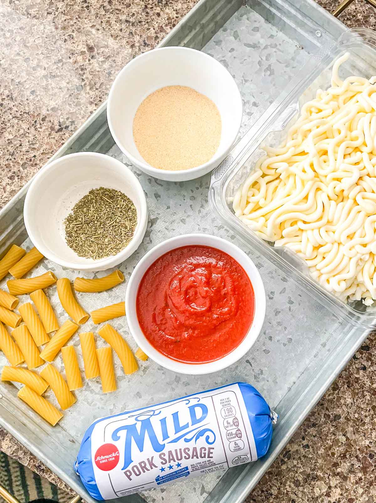 Ingredients for Pizza Pasta