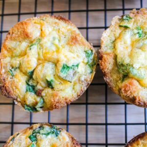 Green Onion Egg and Toast Muffins