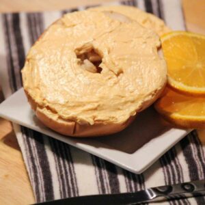 Homemade Bagels with Mimosa Cream Cheese Spread
