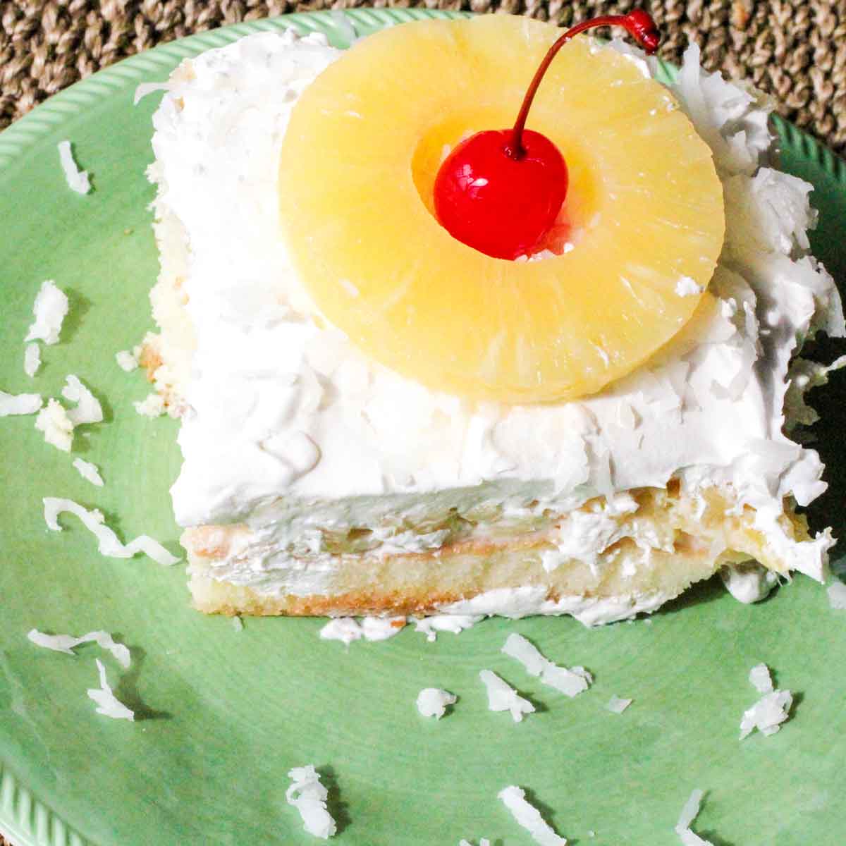 Tropical Pina Colada Poke Cake Featured Image